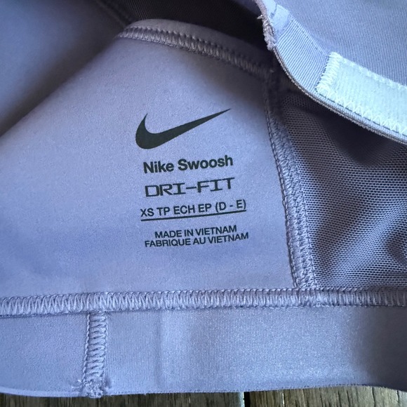 Nike NWT Swoosh Dri Fit Sports Bra Lavender Purple XS TP ECH EP Women - Picture 3 of 3